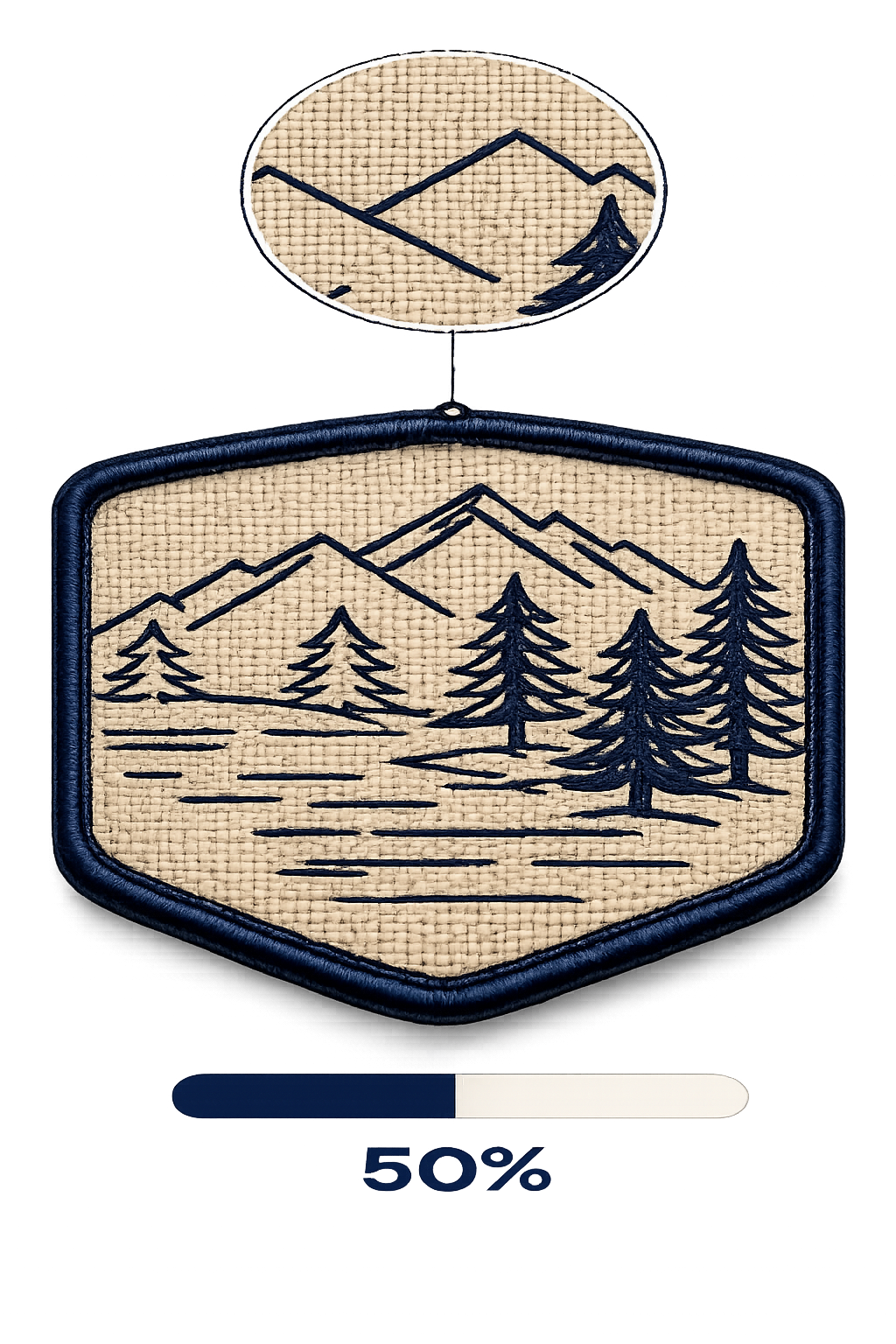 50% Embroidered Patches