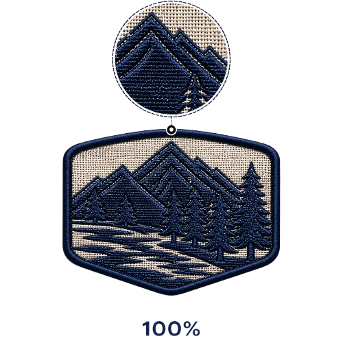 100% Embroidered Patches