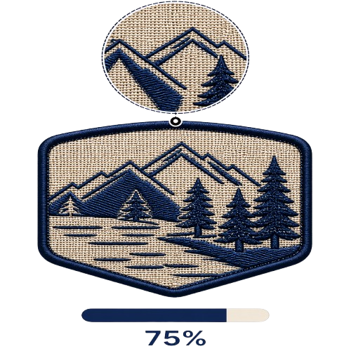 75% Embroidered Patches